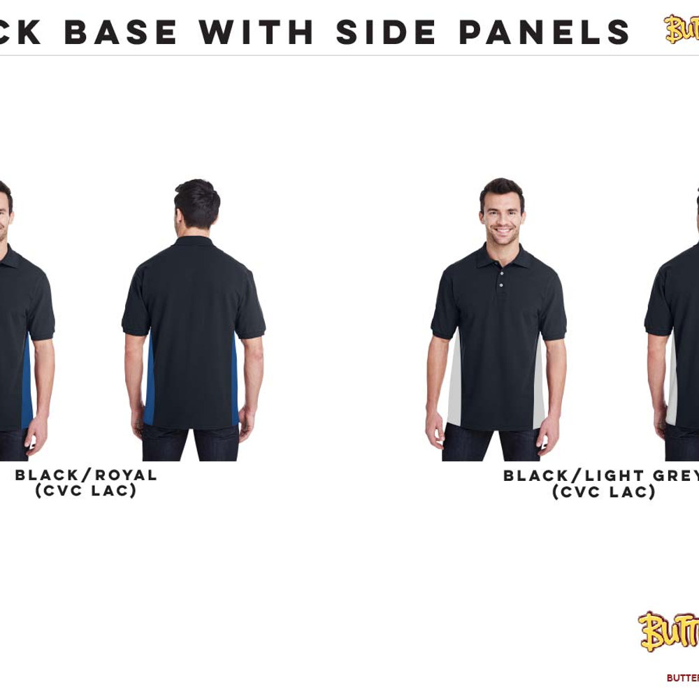 2-toned Honeycomb Cotton Polo Tees (Side Panels), view 4