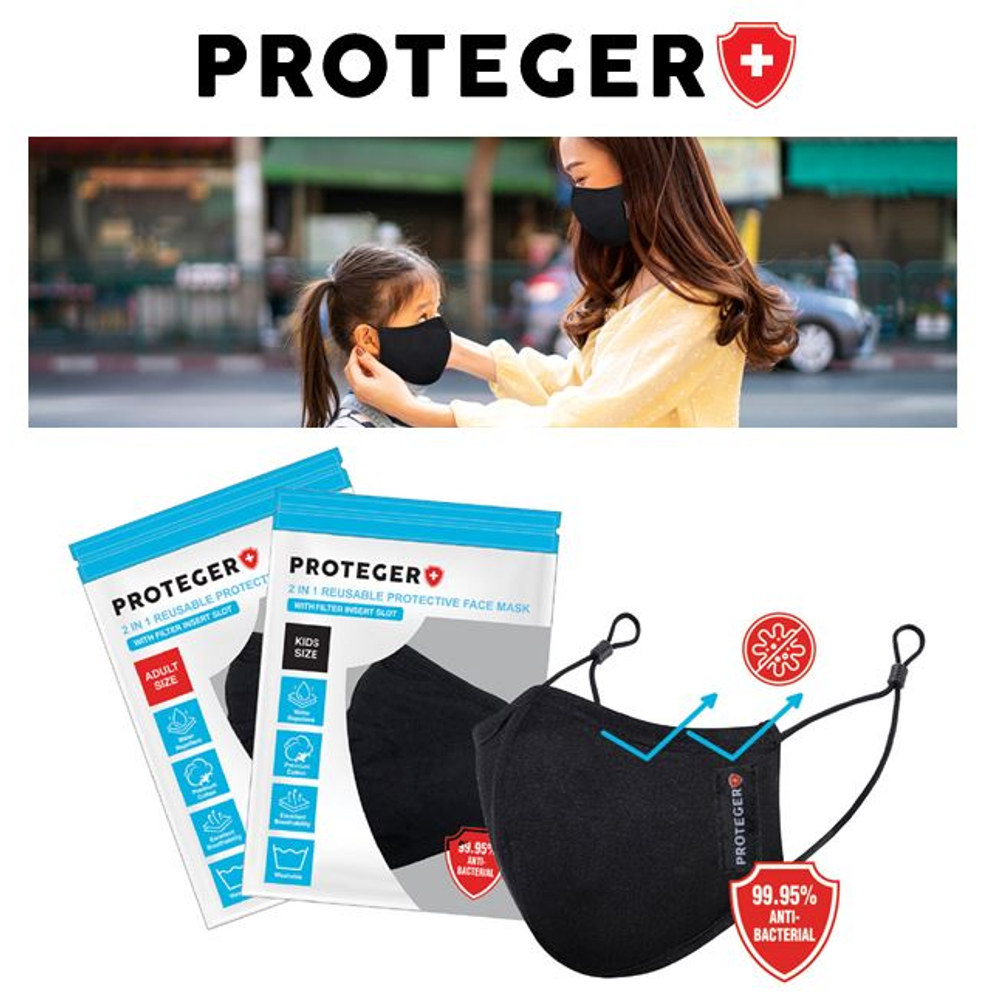 Proteger Anti Bacterial Reusable Cloth Face Mask (BFE ≥ 95%), view 4