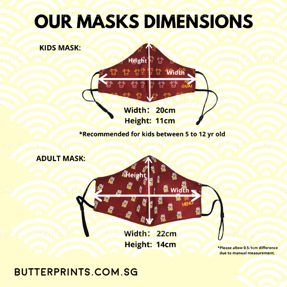CNY Heng Ong Huat - Anti Bacterial Reusable Cloth Face Mask (BFE ≥99%), view 5