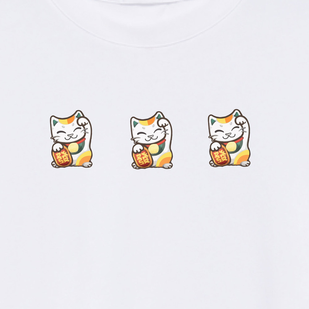 Lucky Cats T-shirt (with print name option), view 4