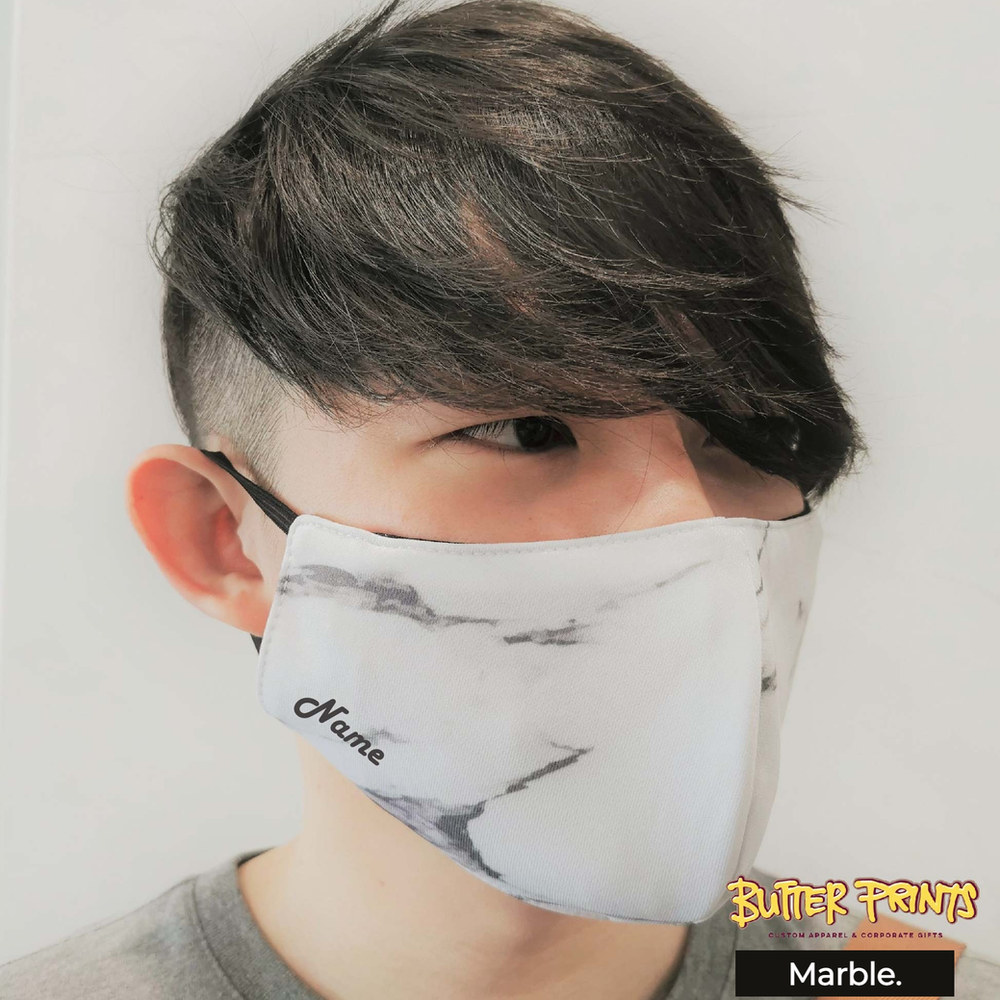 Custom Name on Marble / Paddlepop Designer Masks (+Inner Filter Slot), view 2