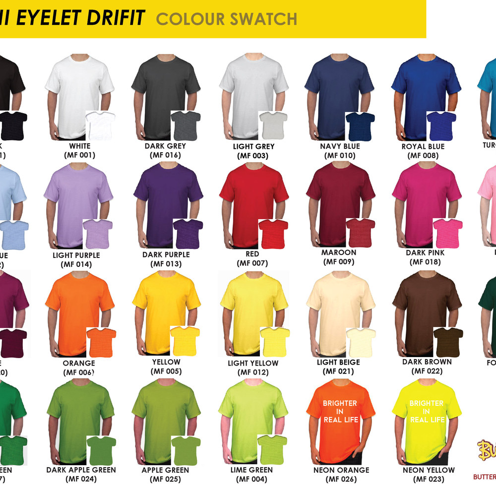 Mini Eyelet Drifit Tees (In-house) 180 gsm, view 3