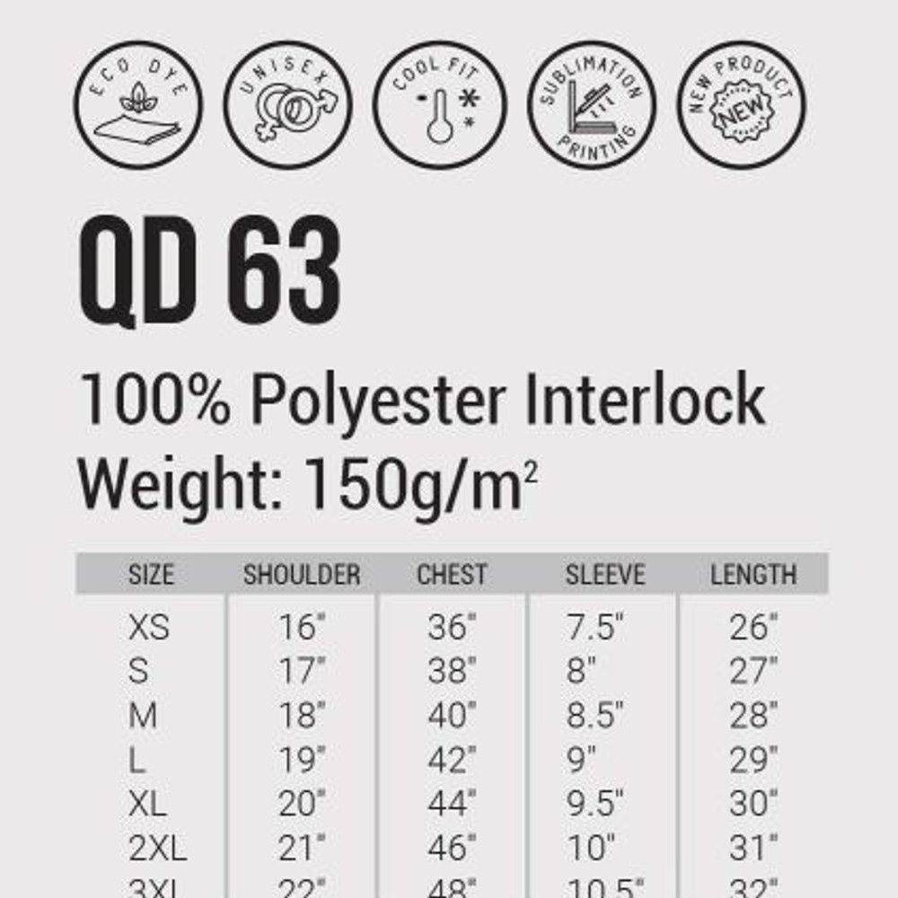 QD63 Drifit Polo Collared T-shirts UNISEX (OS) 150 gsm, view 3