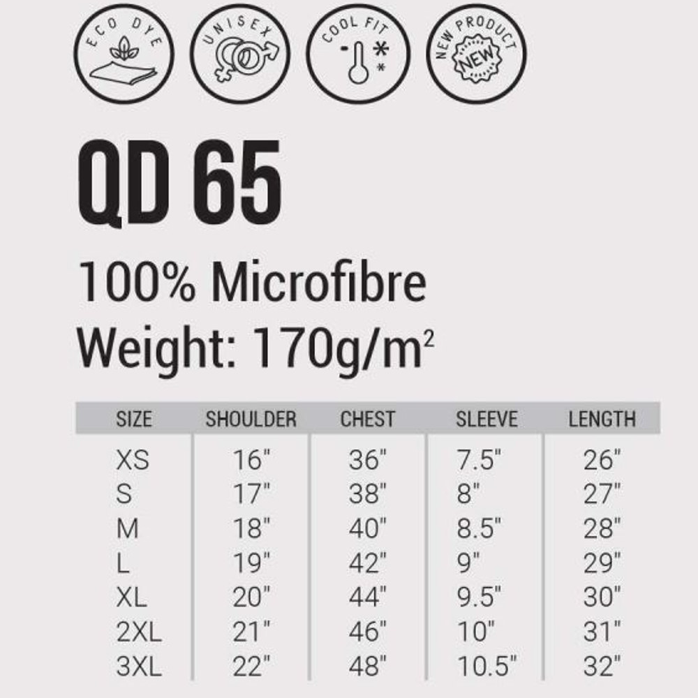 QD65 Drifit Polo Collared T-shirts UNISEX (OS) 170 gsm, view 3