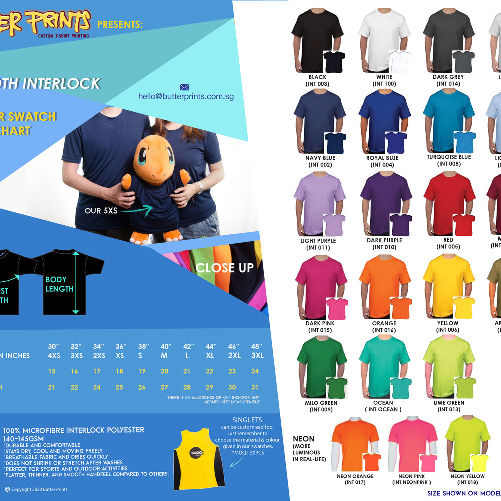 Smooth Interlock Drifit T-shirts (In-house) 150gsm, view 3